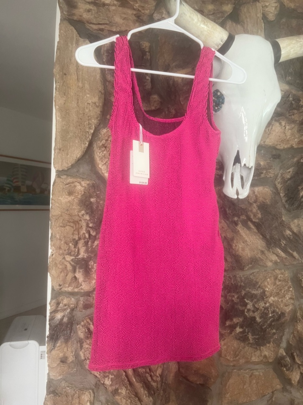 Good American Fuchsia Knit Tank Mini Dress - Picture 3 of 6